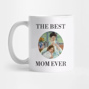 THE BEST KNITTING MOM EVER FINE ART VINTAGE STYLE CHILD AND MOTHER OLD TIMES. Mug